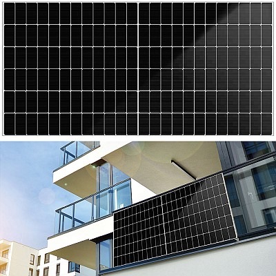 Effiziente Stromerzeugung dank modernster Technologie: DAH Solar Monokristallines Solarmodul mit NTopCon-Halbzellen, 585 Watt, Full Screen