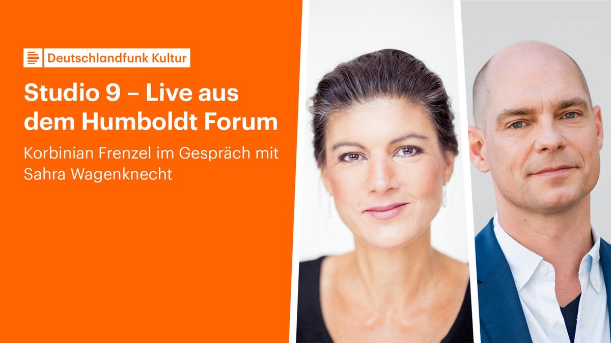 „Studio 9 – Live aus dem Humboldt Forum“: Korbinian Frenzel am 30. Januar im Gespräch mit Sahra Wagenknecht