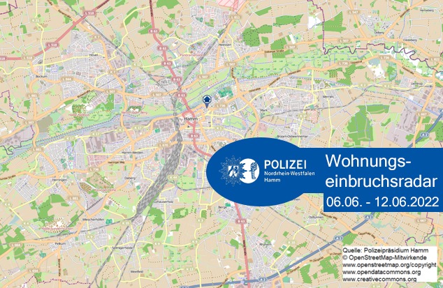 POL-HAM: Wohnungseinbruchsradar Hamm für die Woche vom 6. Juni bis 12. Juni 2022