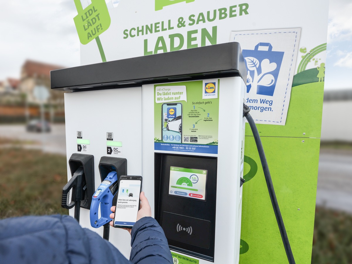 Mit der Lidl-eCharge-App noch einfacher E-Fahrzeuge laden