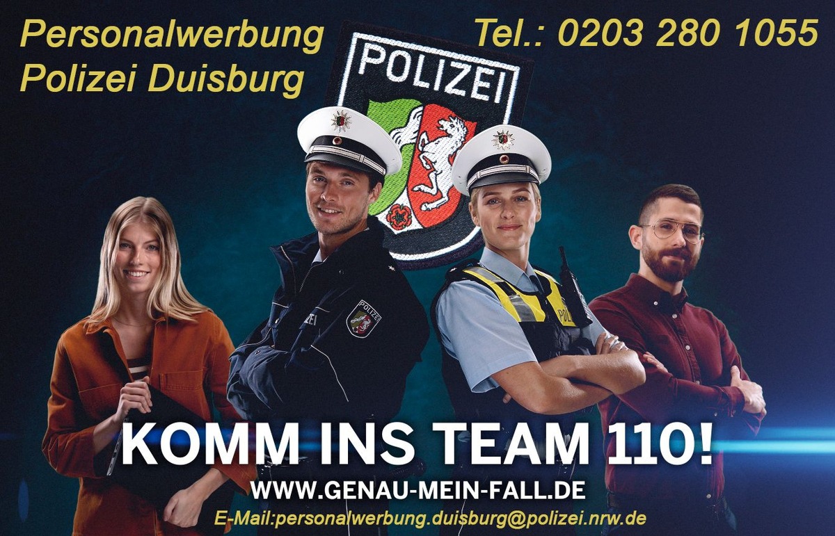 POL-DU: Online-Sprechstunde - Infos zum dualen Studium bei der Polizei