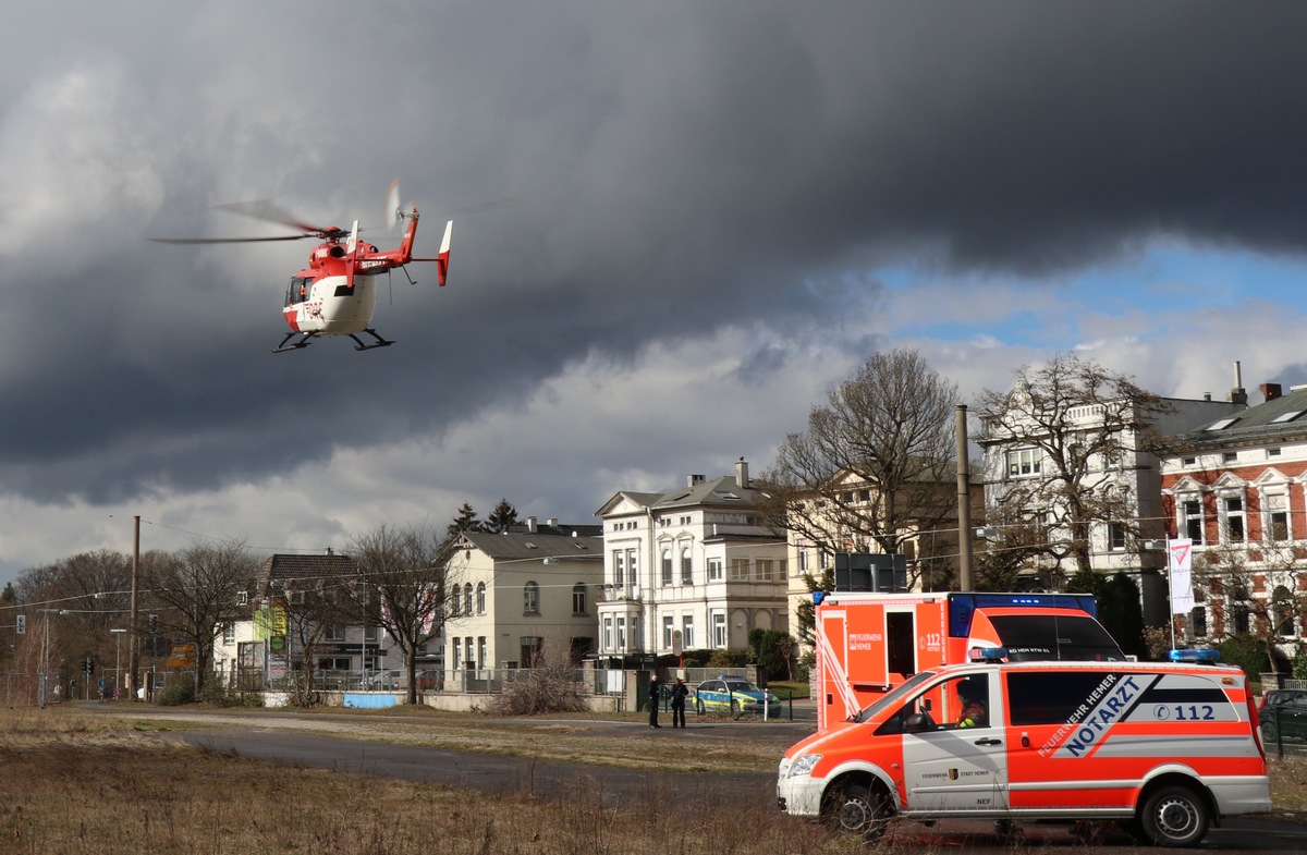 FW-MK: Ölspur und Rettungshubschrauber-Einsatz