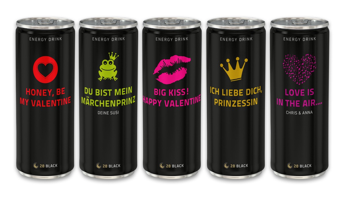 Be my Valentine! Liebeserklärung mit 28 BLACK / Geschenkidee mit Herz und Energie zum Valentinstag (FOTO)