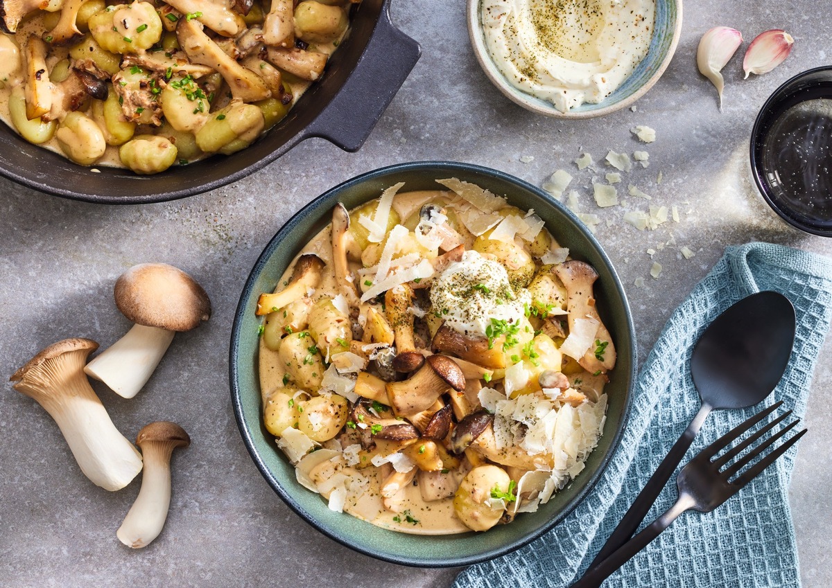 Für Ihre Rubrik Herbst-Rezepte: Gnocchipfanne mit Kräutersaitlingen