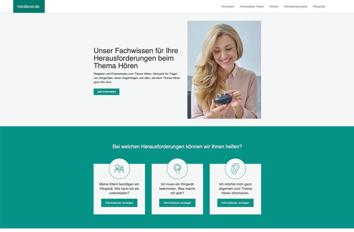 Attraktiver Online-Kanal führt zum Individual Akustiker vor Ort: IAS präsentiert Redesign der Informations- und Service-Plattform Hördienst.de