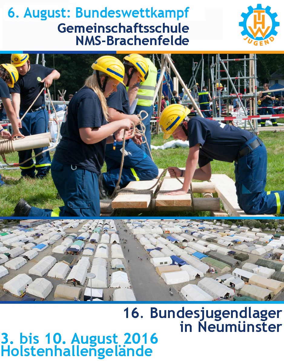 THW-HH MV SH: 16. THW-Bundesjugendlager - In Neumünster werden 4.000 Teilnehmerinnen und Teilnehmer erwartet