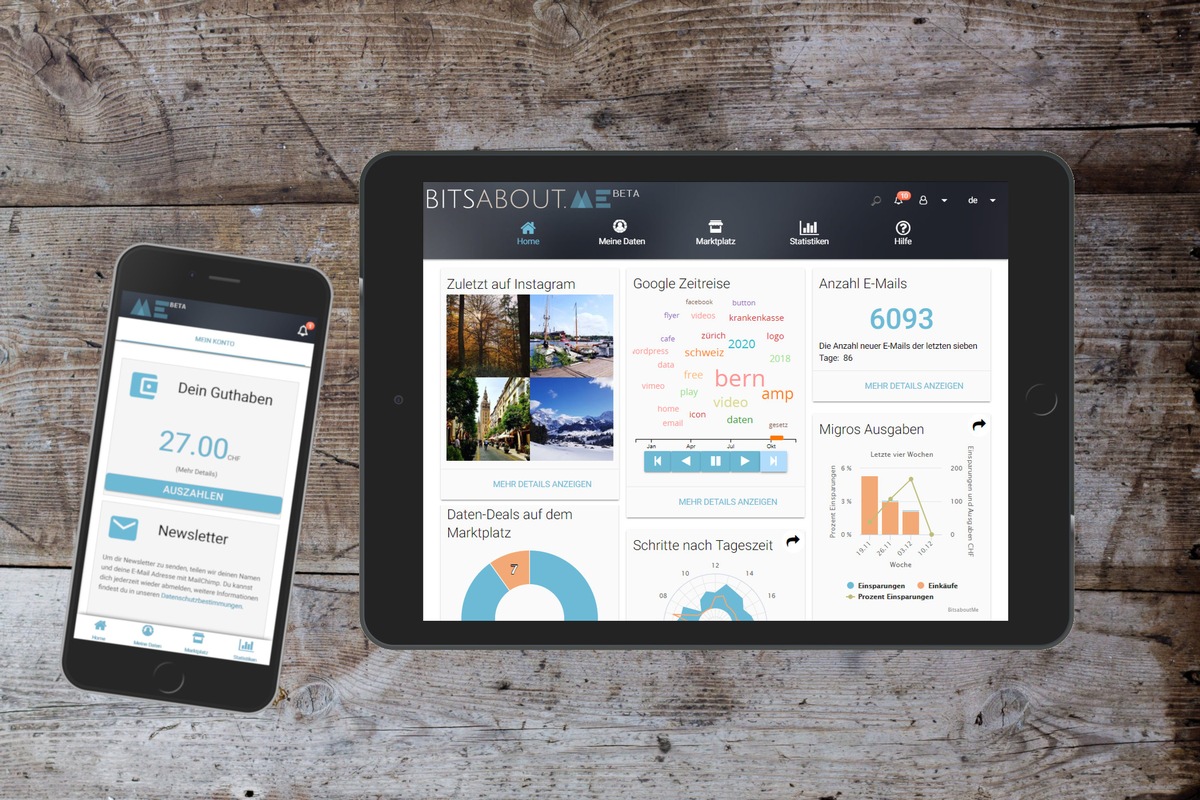 Mit den eigenen Daten Geld verdienen: BitsaboutMe lanciert Daten-Fairtrade in der Schweiz mit Europas erstem Online-Datenmarktplatz