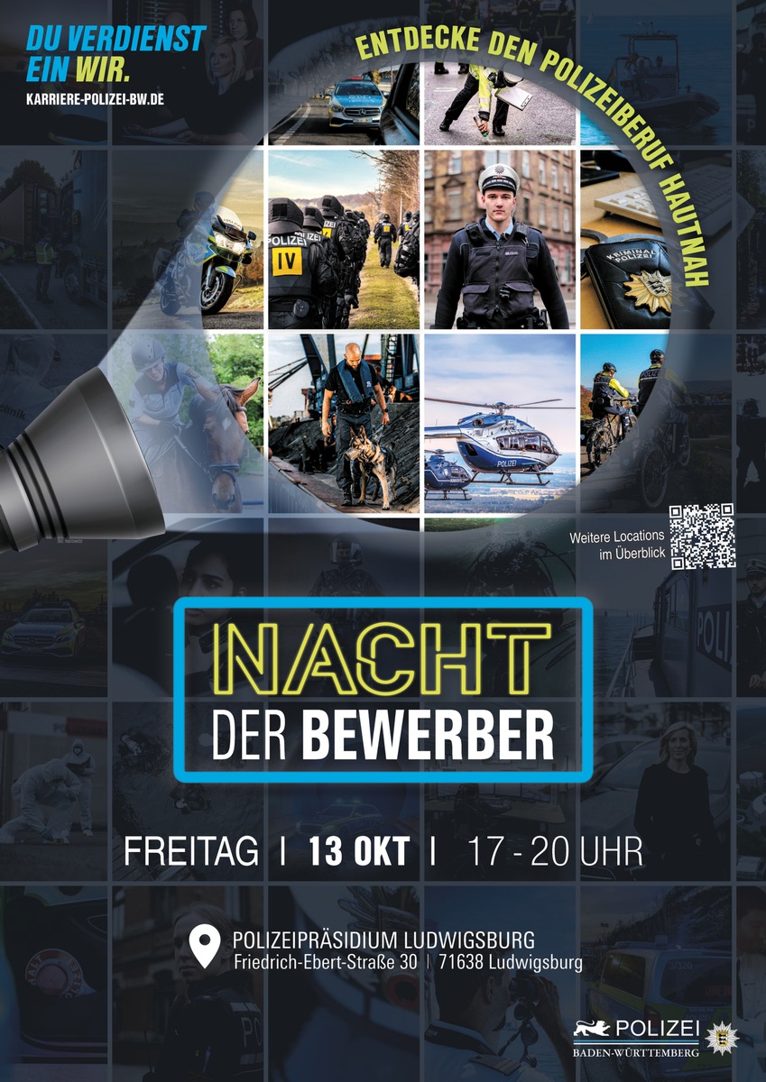 POL-LB: Save the date - Nacht der Bewerber beim Polizeipräsidium Ludwigsburg