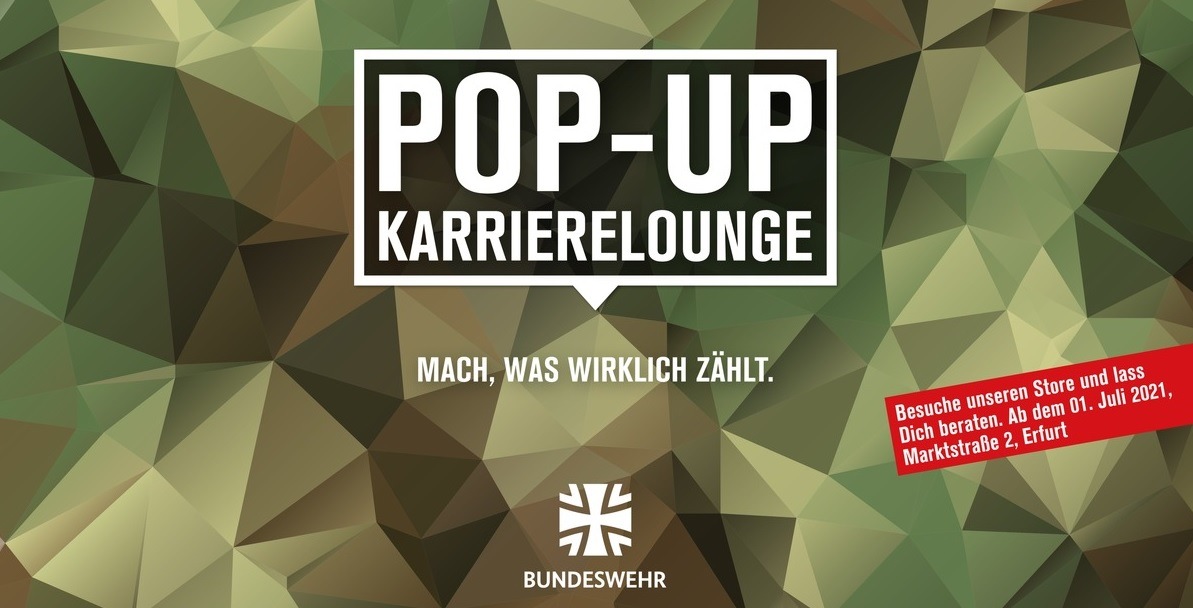 Einladung zum Interviewtermin / die erste Pop-up-Karrierelounge im Herzen Erfurts