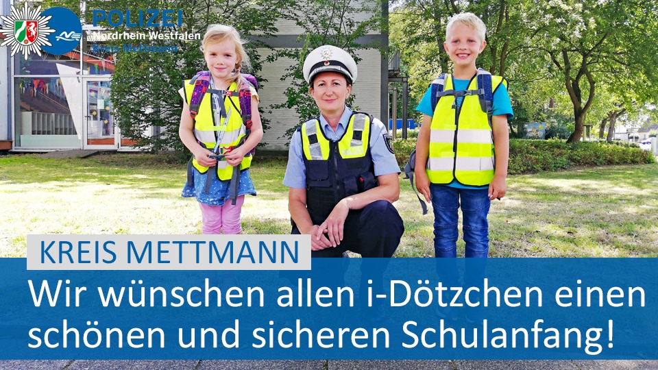 POL-ME: Erste Schulwegkontrollen zeigten zum Teil traurige Ergebnisse - Kreis Mettmann - 2008064