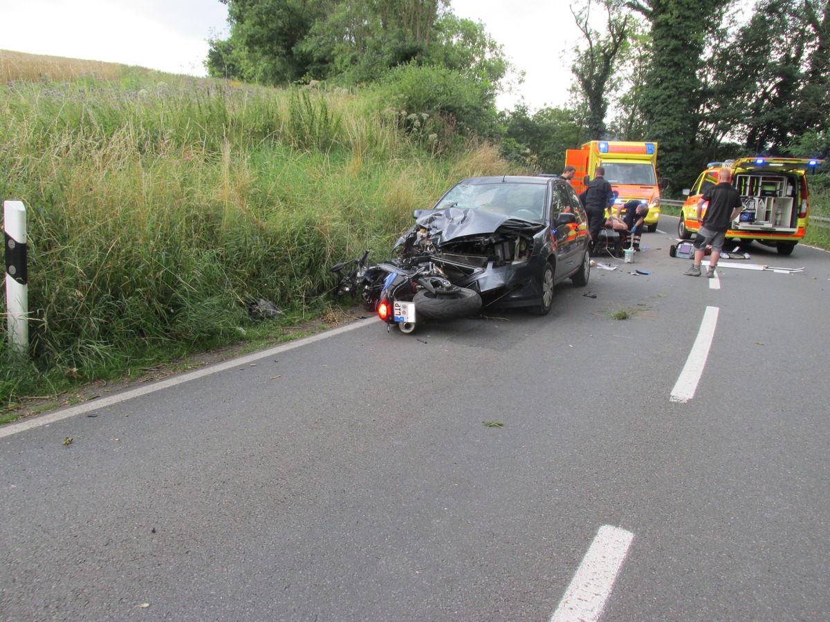 POL-HOL: Kradunfall auf der L427 bei Polle mit einer schwer verletzten Person