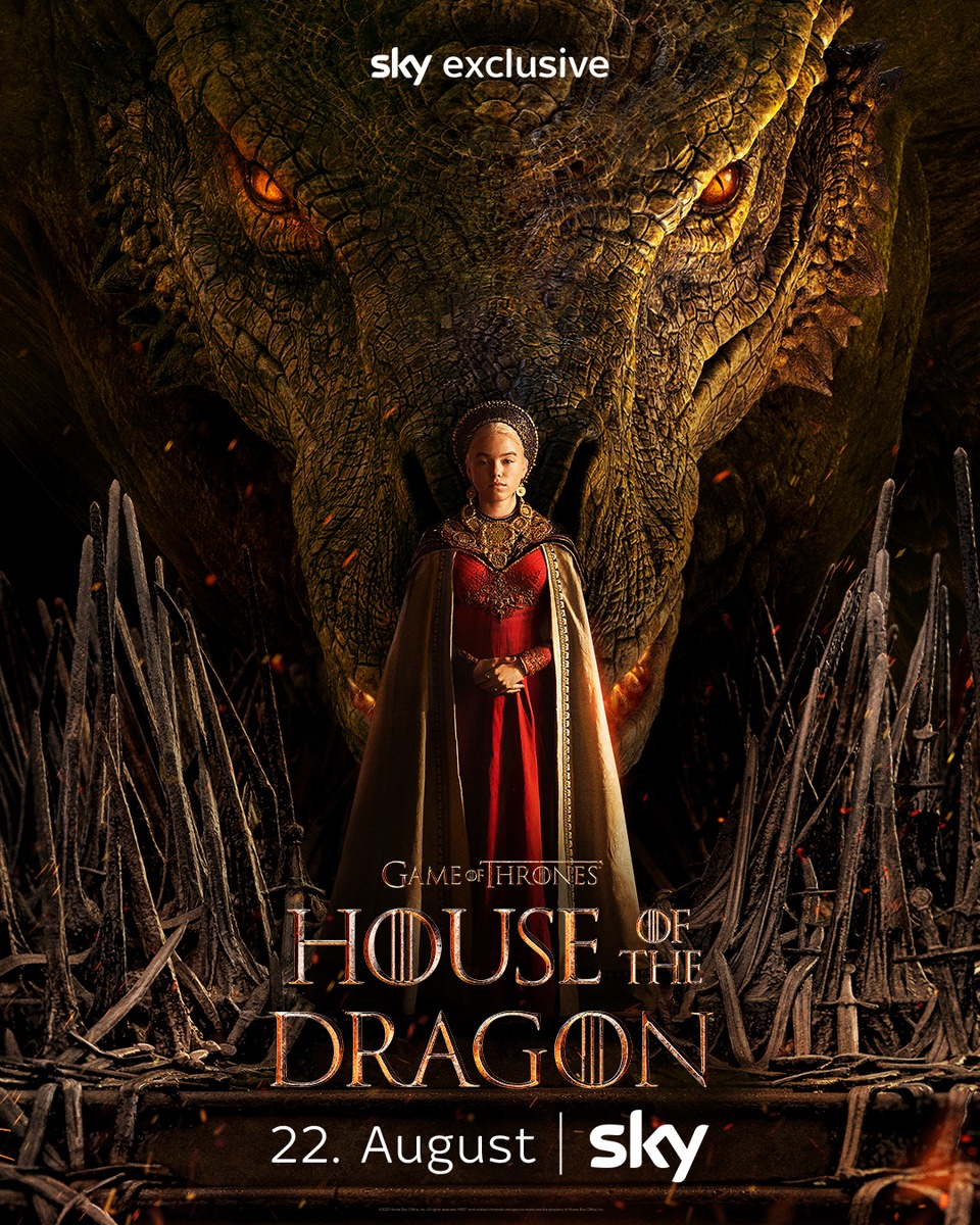 Ab Montag exklusiv bei Sky: Die &quot;House of the Dragon&quot;-Ausstrahlungstermine im Überblick