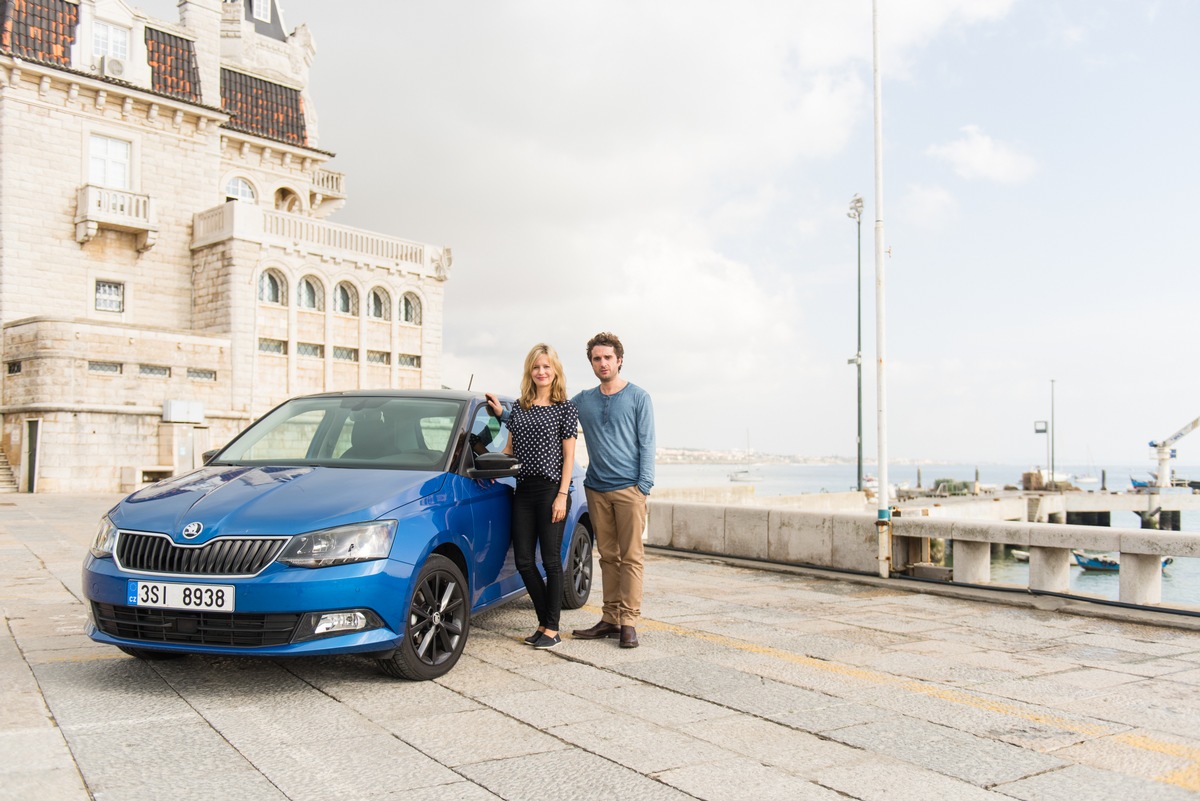 Testfahrt in Lissabon: Prominente entdecken den neuen SKODA Fabia (FOTO)