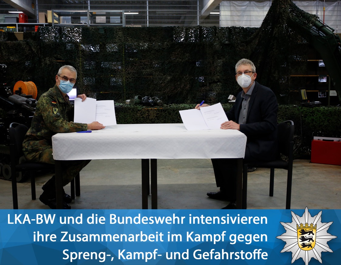 LKA-BW: LKA-BW: Das Landeskriminalamt Baden-Württemberg und die Bundeswehr intensivieren ihre Zusammenarbeit im Kampf gegen Spreng-, Kampf- und Gefahrstoffe