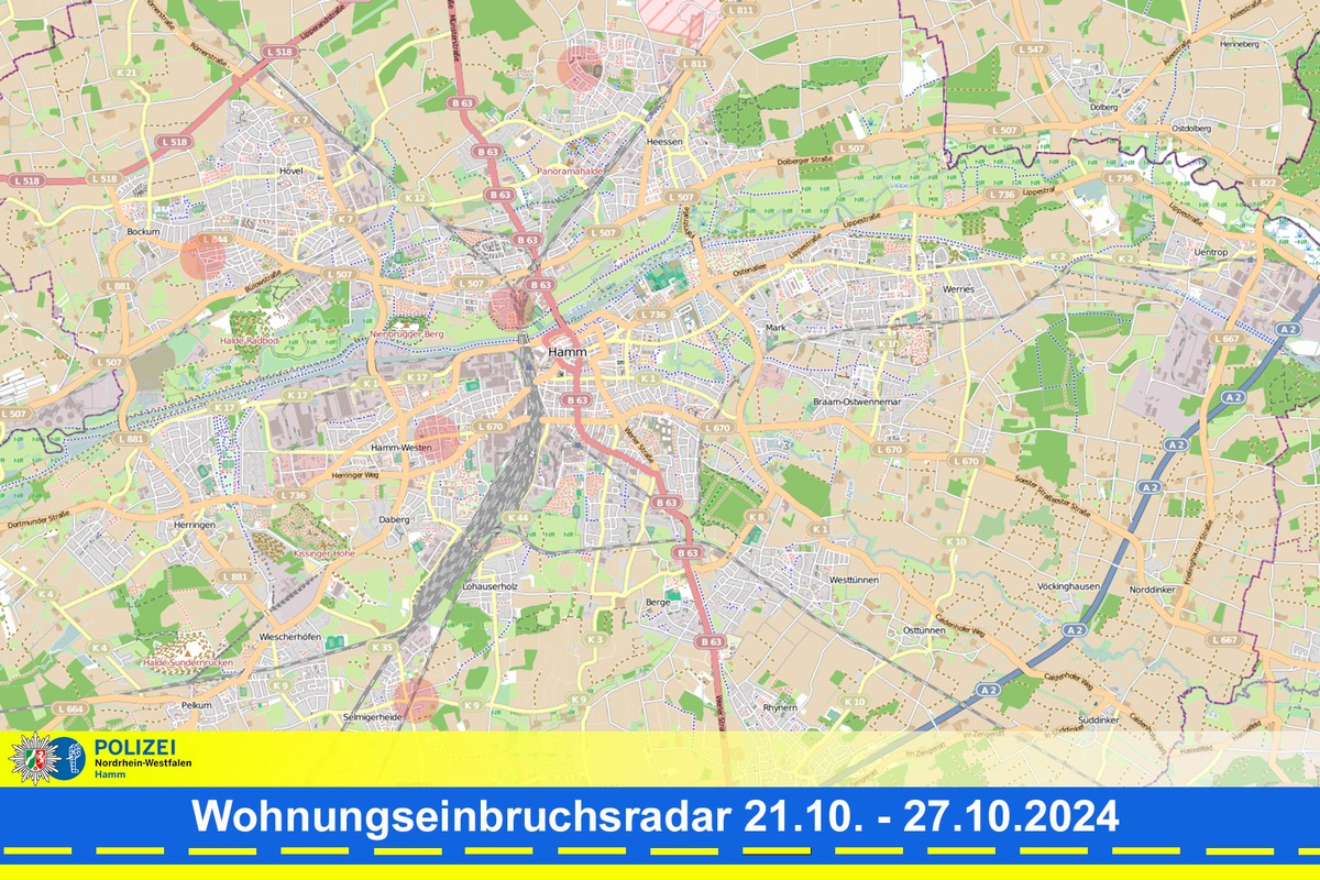 POL-HAM: Wohnungseinbruchsradar Hamm für die Woche vom 21. Oktober bis 27. Oktober