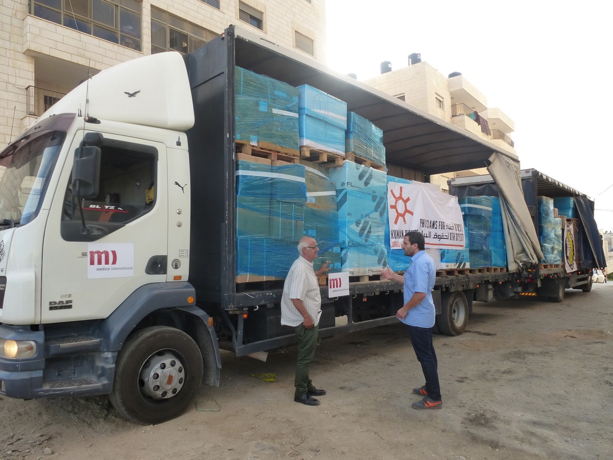 Verheerende Gesundheitssituation im Gazastreifen / Israelische Ärzte liefern Medikamente und setzen Signal gegen Gewaltspirale / Spendenaufruf Nothilfe Gaza (FOTO)