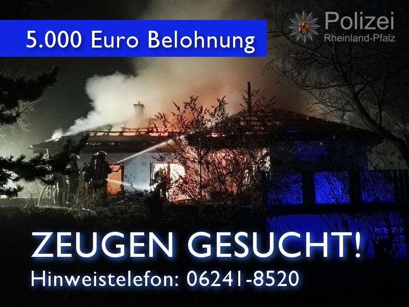 POL-PDWO: Wohnhausbrand - 5000 Euro für sachdienliche Hinweise