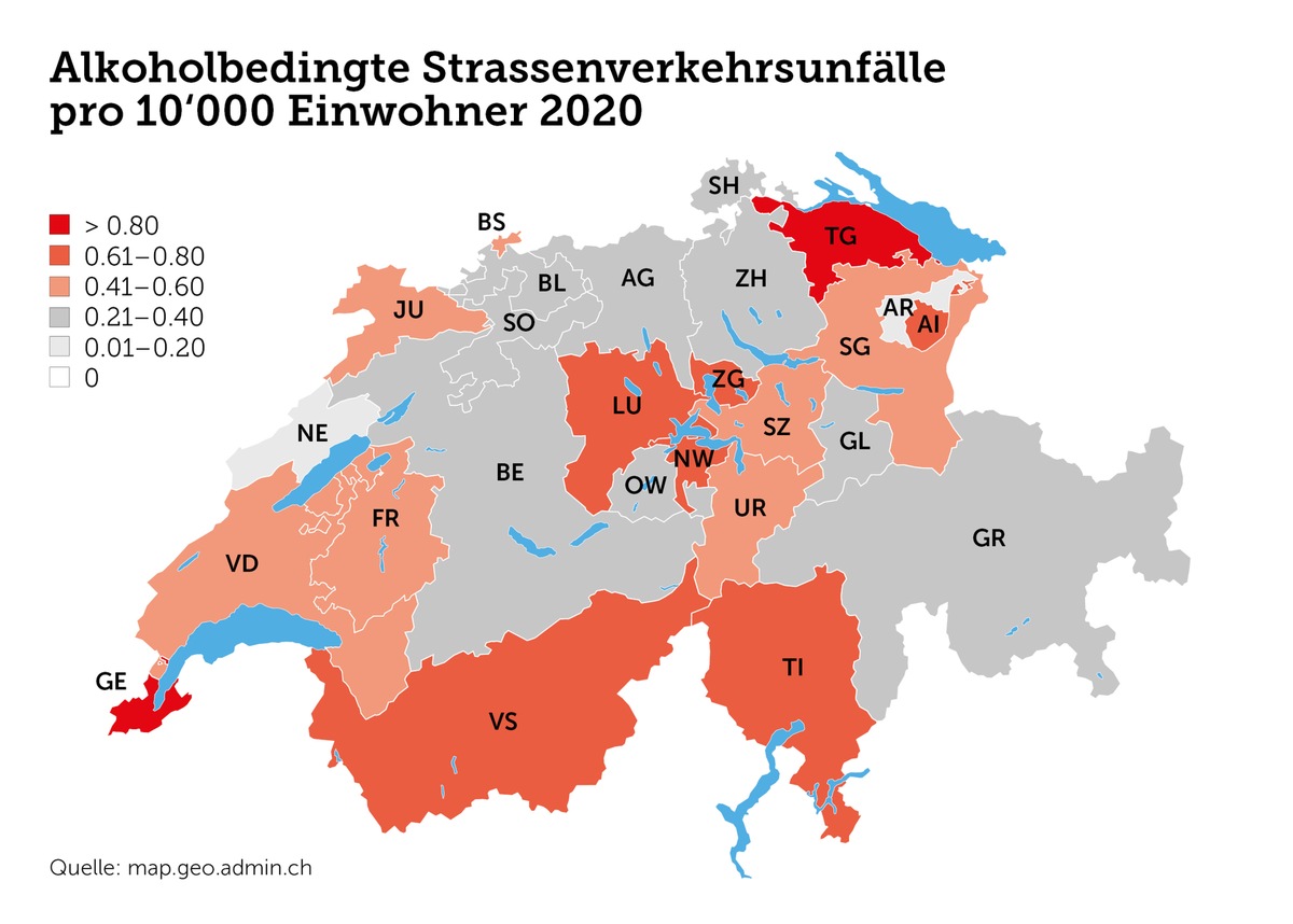 Trotz Pandemie mehr Unfälle wegen Alkohol