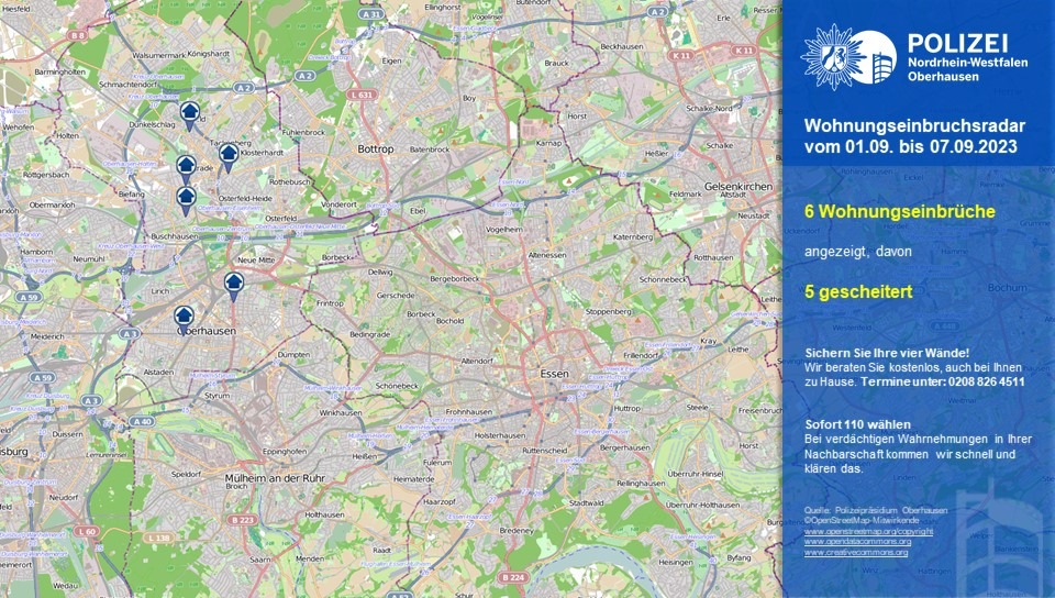 POL-OB: Wohnungseinbruchsradar für Oberhausen