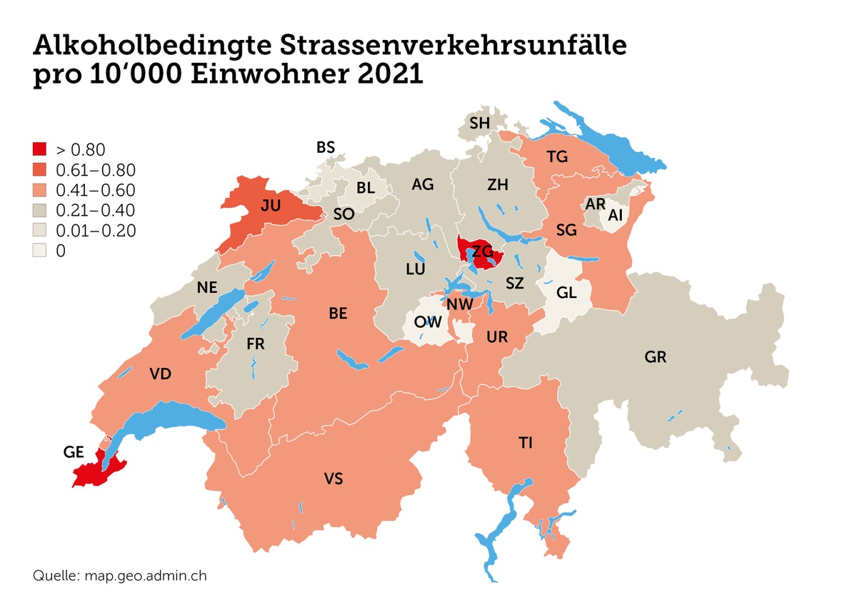 Unfälle unter Alkoholeinwirkung nehmen zu