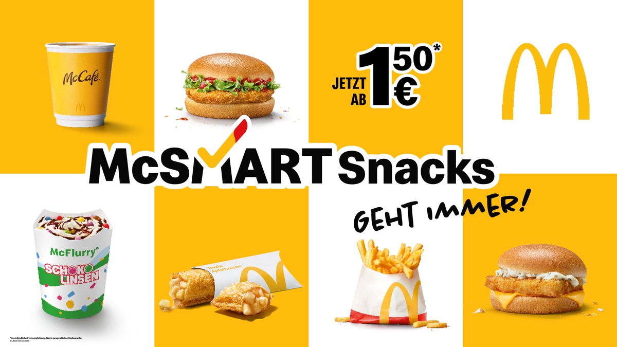 All das mit den neuen McSmart Snacks: Unbeschwerte Momente für jeden Geldbeutel