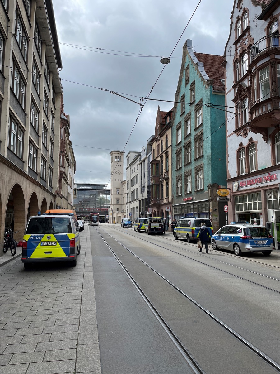 LPI-EF: Polizeieinsatz in der Bahnhofstraße