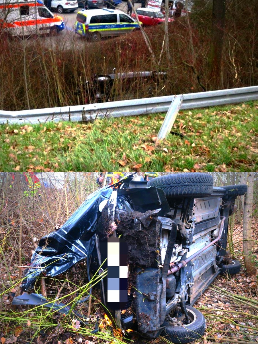 POL-WE: Bis zur Polizei verfolgt + Durchs Küchenfenster gestiegen + Trekker umgestoßen + Kleinwagen schleudert in Böschung + Auffahrunfall an roter Ampel