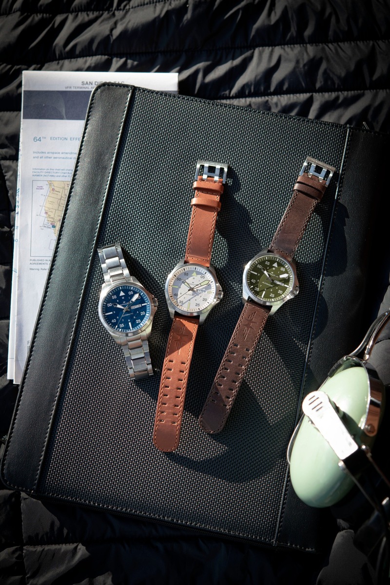 Hamilton - Neuen Khaki Aviation Pilot Kollektion