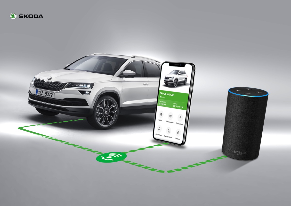 Alexa in SKODA Connect wird dreisprachig (FOTO)