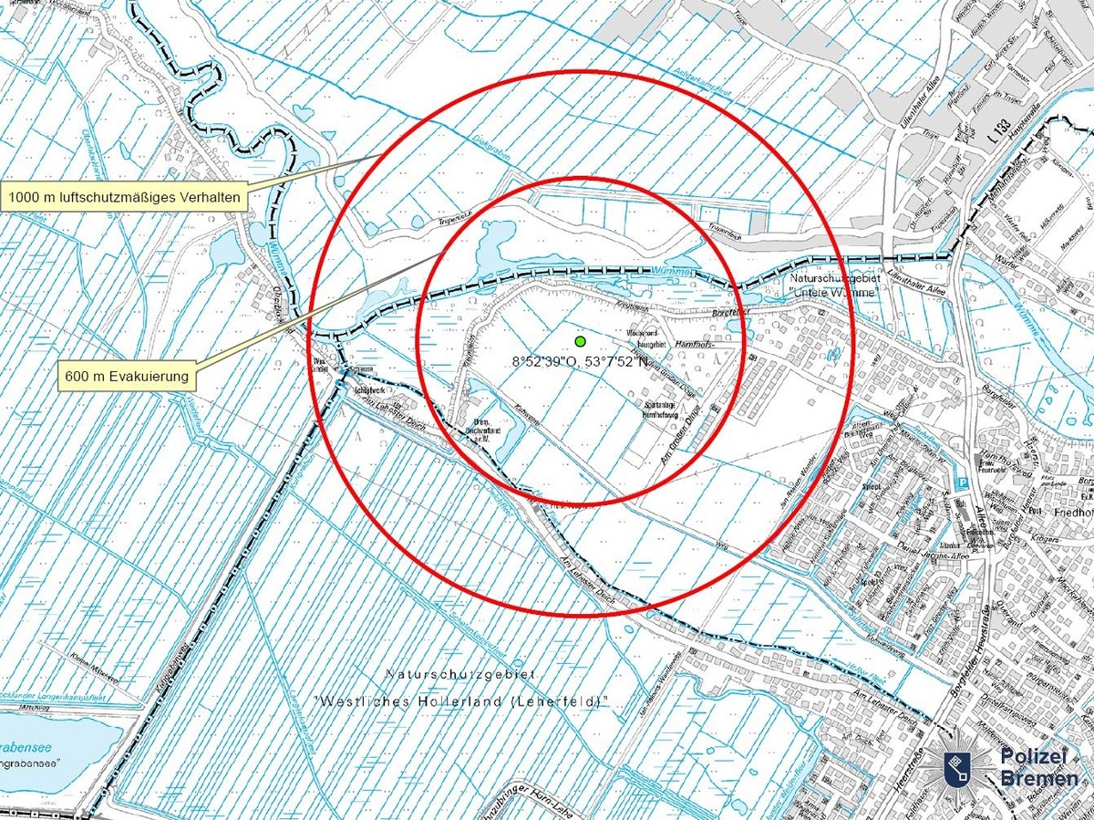 POL-HB: Nr.: 0189 --Entschärfung einer Fliegerbombe--