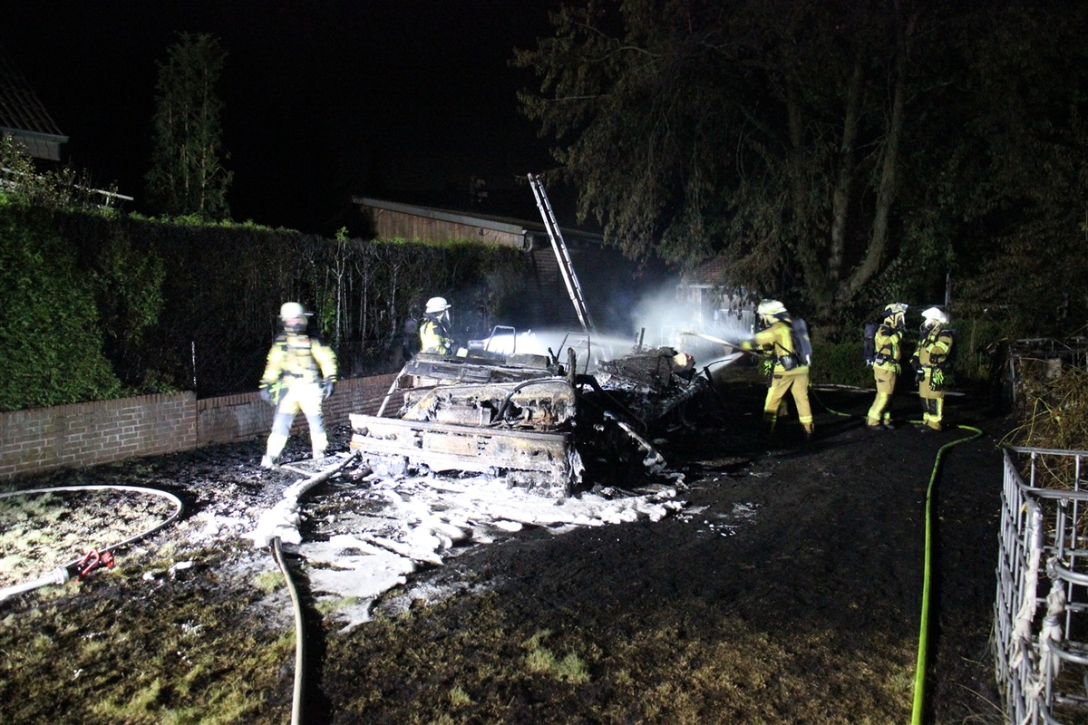 POL-COE: Coesfeld, Lette, Wesselingstraße/ Zeugen nach Wohnmobil-Brand gesucht