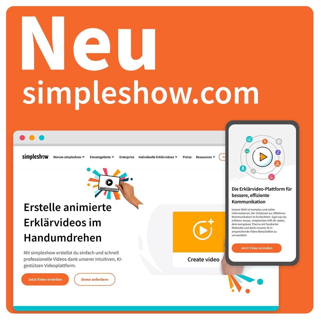 Erklärvideo-Pionier simpleshow trägt mit neuer Webseite wachsender Plattform Rechnung