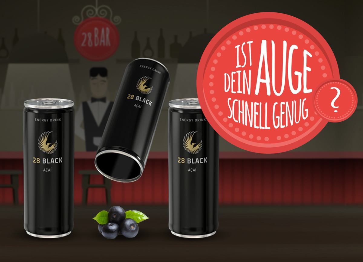 Augen auf und volle Konzentration: Energy Drink 28 BLACK startet neues Online-Spiel (FOTO)