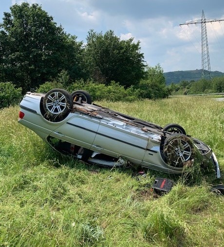 POL-VDMZ: Überschlag in Autobahnauffahrt