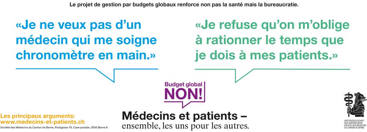 La Société des médecins du canton de Berne met en garde contre le budget global dans les soins médicaux