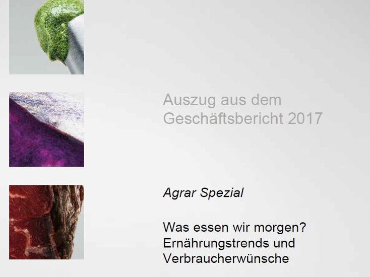 Was essen wir morgen? / Landwirte sehen in neuen Ernährungstrends mehr Chancen als Risiken