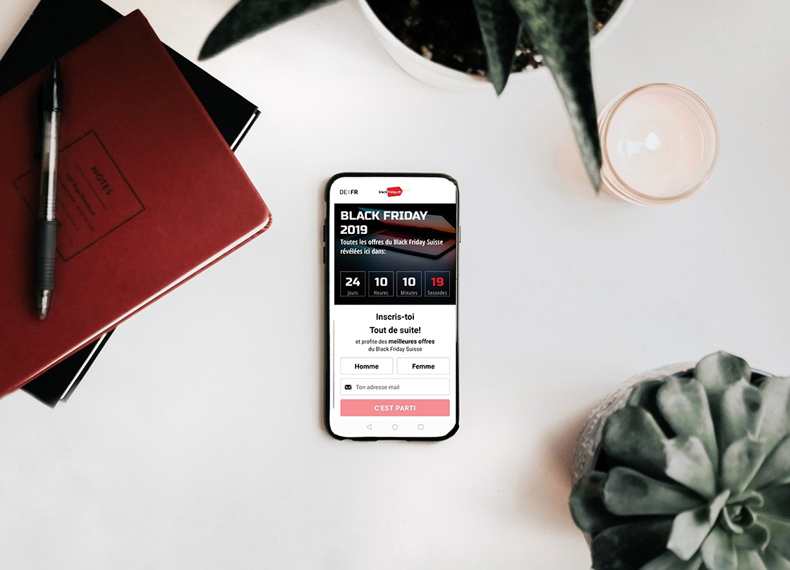 La 1ère application mobile entièrement dédiée au Black Friday en Suisse