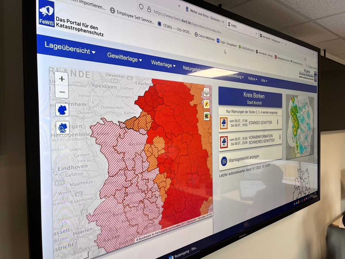 FW Bocholt: Folgemeldung Unwetter: Einsatzreicher Nachmittag für die Feuerwehr Bocholt