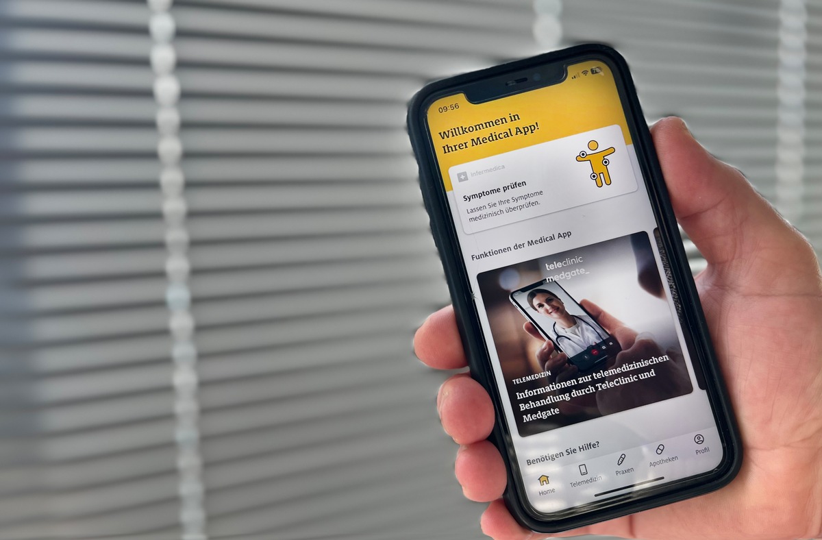 ADAC baut Gesundheitsangebot weiter aus / Neue Angebote in der Medical App: digitale Terminvereinbarung, Symptomcheck und Zugang zu telemedizinischer Beratung in Deutschland