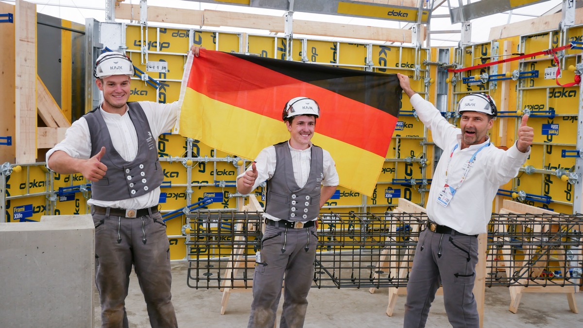 Baugewerbe: Betonbauer-Team belegt zweiten Platz bei EuroSkills Graz 2021