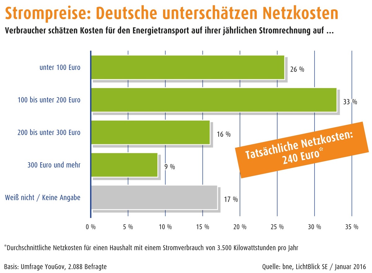 bne, vzbv, LichtBlick SE / Kostenanstieg bei Netzentgelten begrenzen, Transparenz herstellen