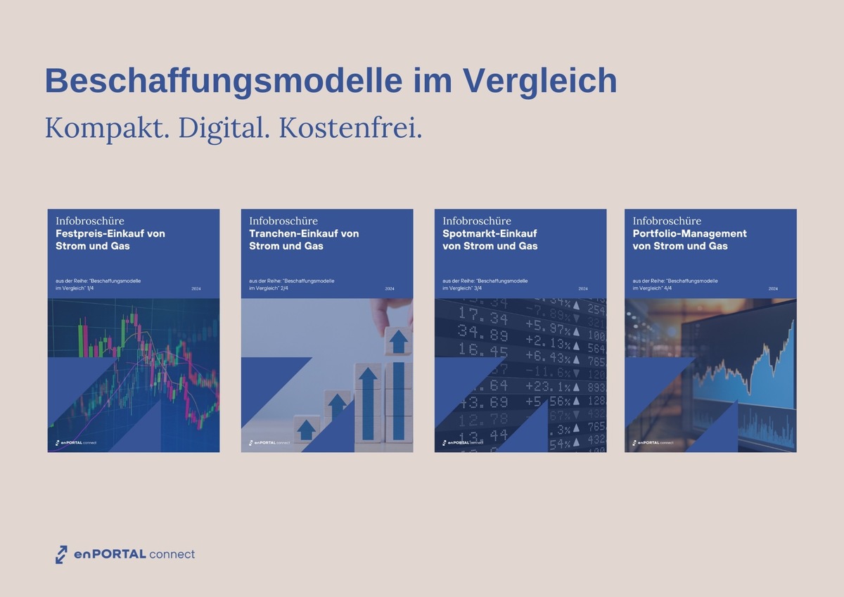 enPORTAL präsentiert vier neue Informationsbroschüren zu digitalen Einkaufsmodellen für Strom und Gas