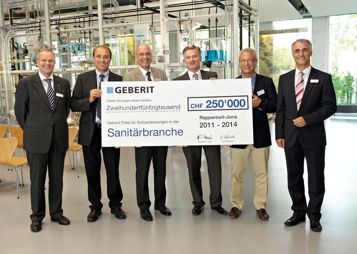 Jubiläum 10 Jahre Geberit Informationszentrum GIZ in Jona / Lancierung «Geberit Preis für Spitzenleistungen in der Sanitärbranche»