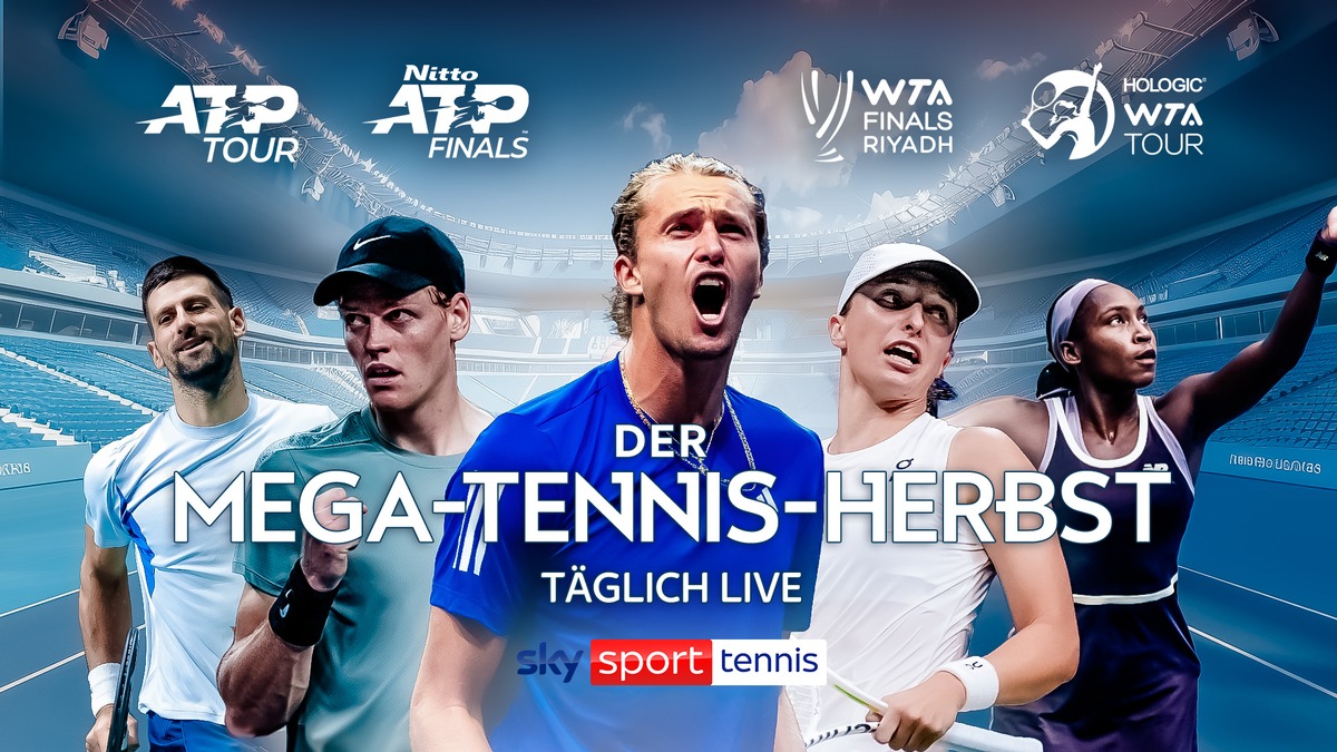 Mega-Tennis-Herbst nähert sich seinem Höhepunkt: Die ATP Finals 2024 in Turin ab Sonntag täglich live und exklusiv bei Sky