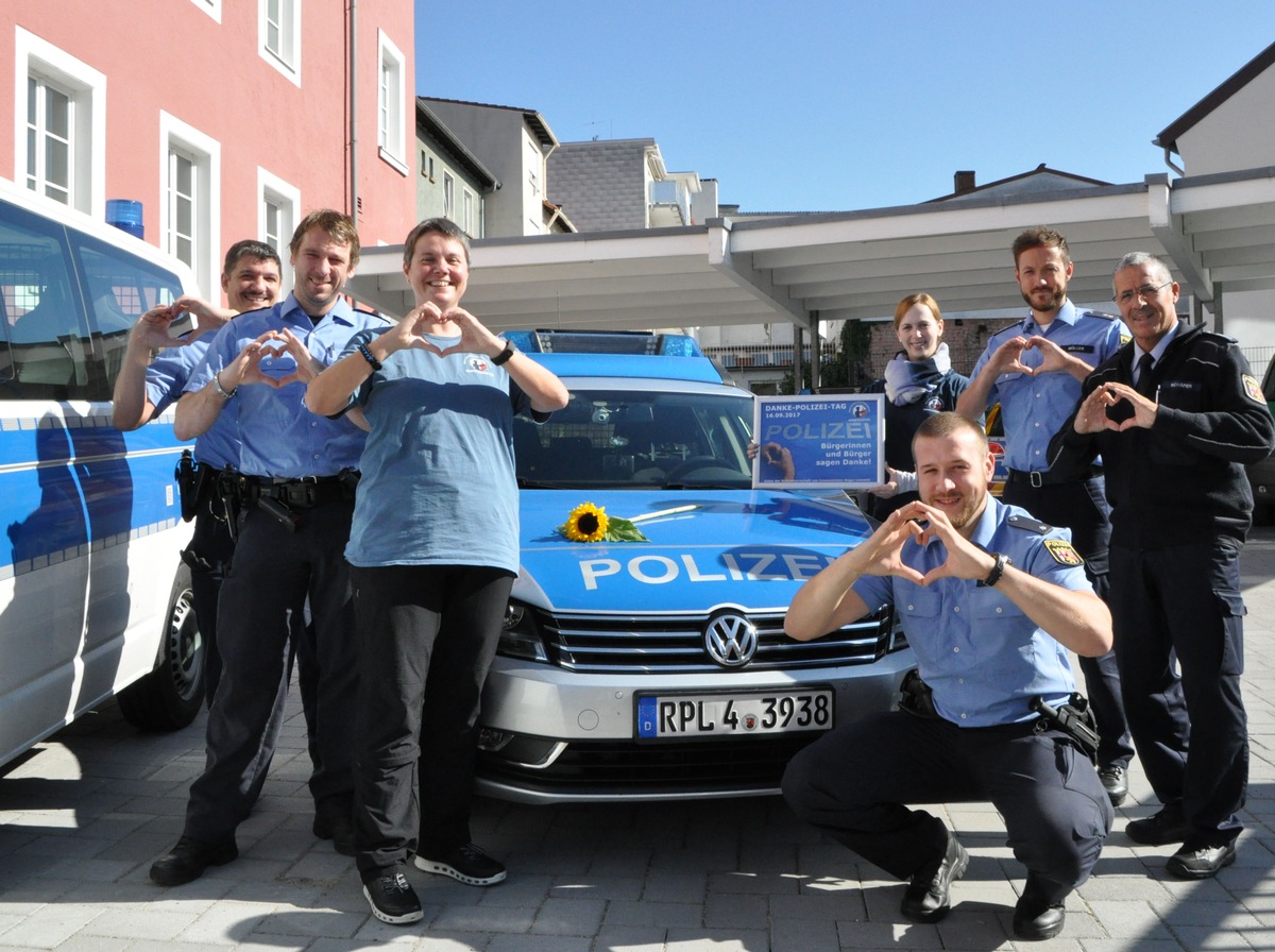 POL-PPWP: Danke-Polizei-Tag am 16. September 2017

Zeichen der Wertschätzung: Das gibt Rückhalt.