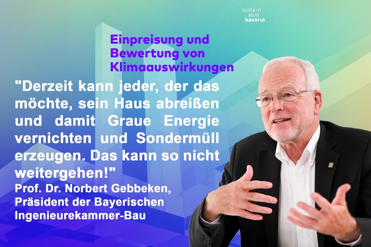 CO2-Bilanz muss verpflichtende Grundlage für Bauentscheidungen sein