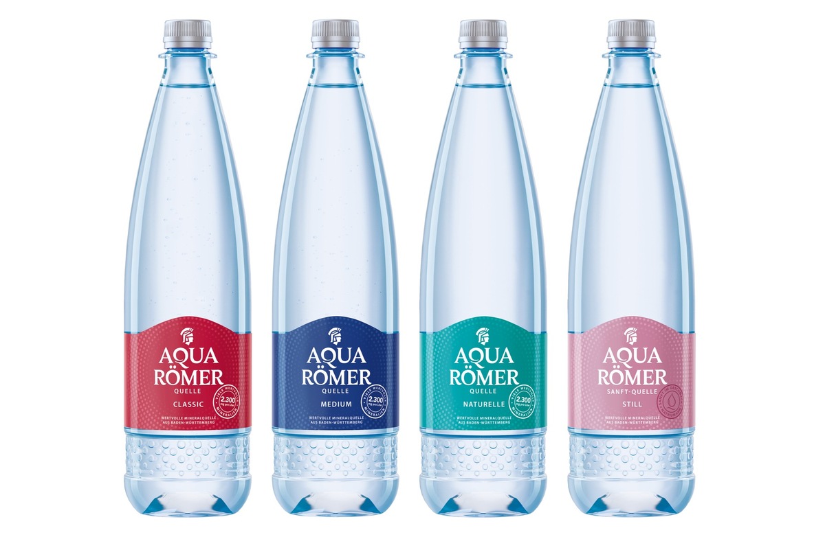 Innovatives Gebinde. Aqua Römer Quelle launcht 9 x 1 Liter PET-Mehrweg der GDB