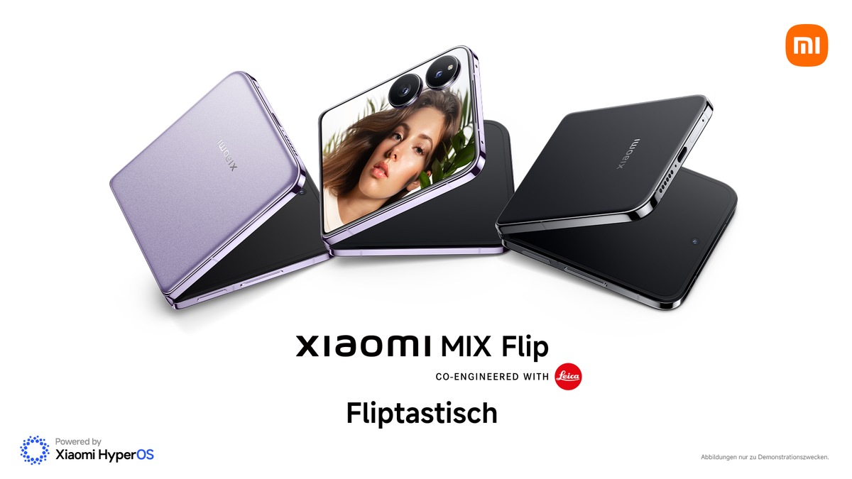 Xiaomi kündigt den Marktstart des Xiaomi MIX Flip an / Ein kompaktes, faltbares Smartphone der Spitzenklasse, das Leistung und Stil vereint