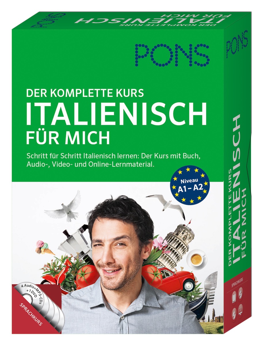 Anspruchsvoll Sprachen lernen - mit allen Sinnen - mit den kompletten Kursen von PONS (BILD)