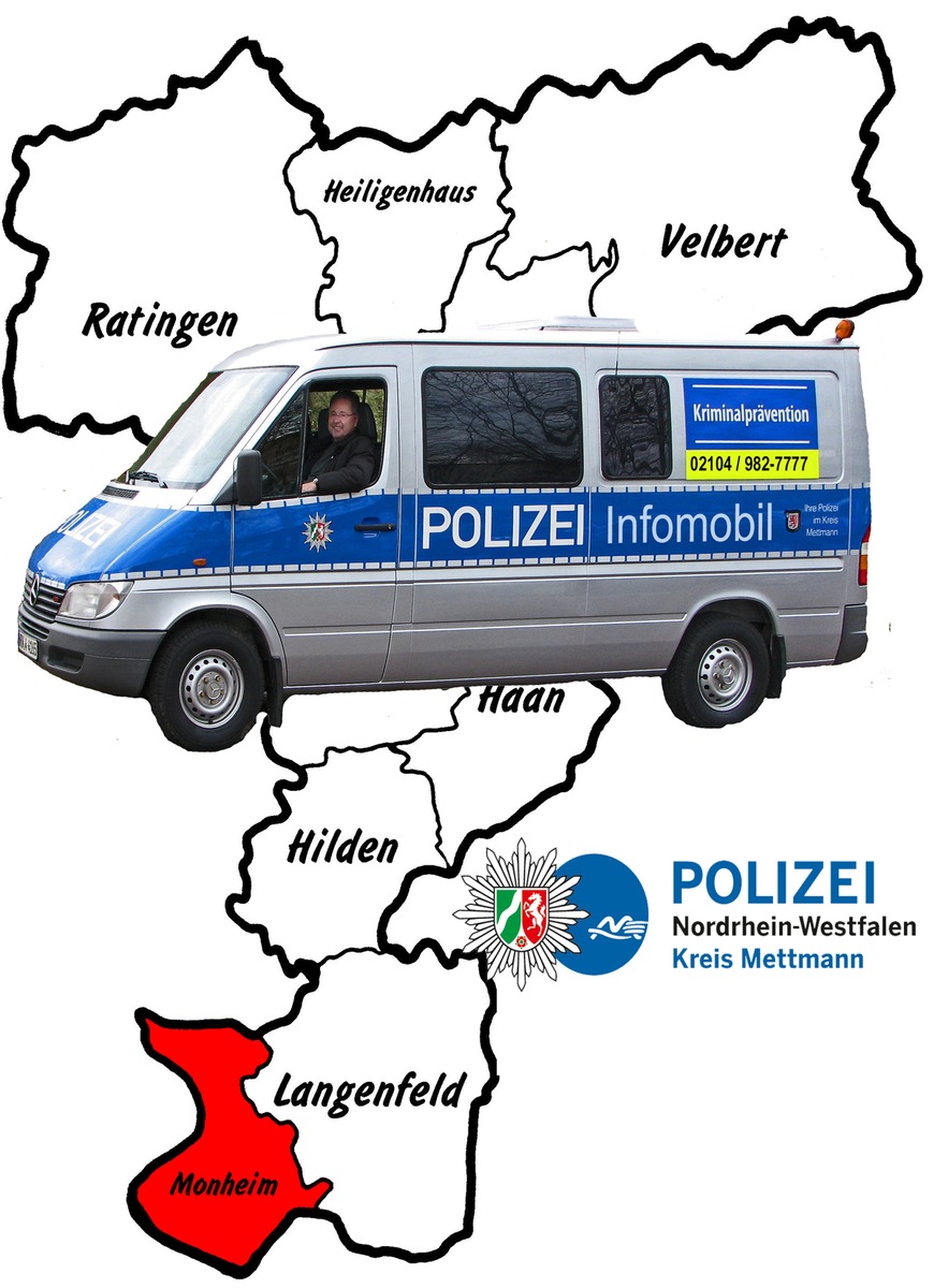 POL-ME: Das INFO-MOBIL kommt vor das Rathaus - Monheim - 1902022